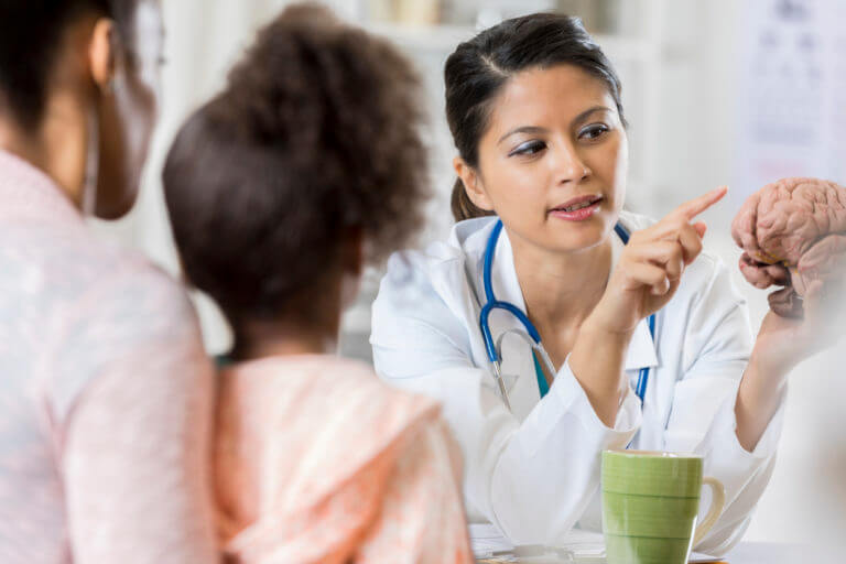 A Female Neurologist with Seizure child